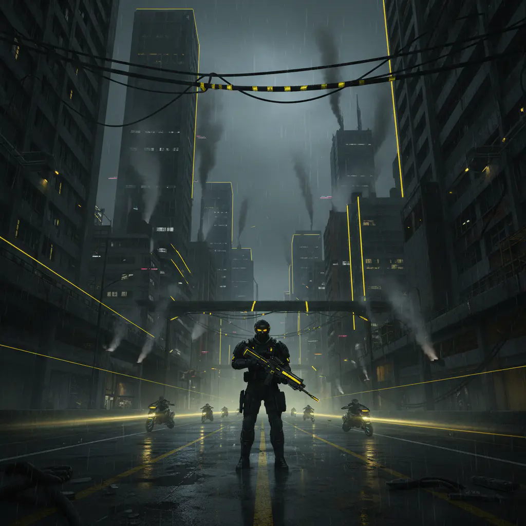 Epic AAA PC game scene